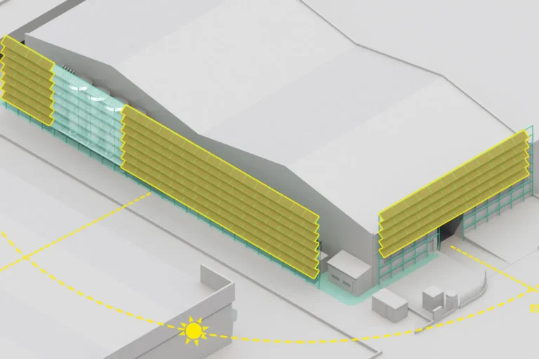 proyecto de energía solar fotovoltaica en edificios, arquitectura solar